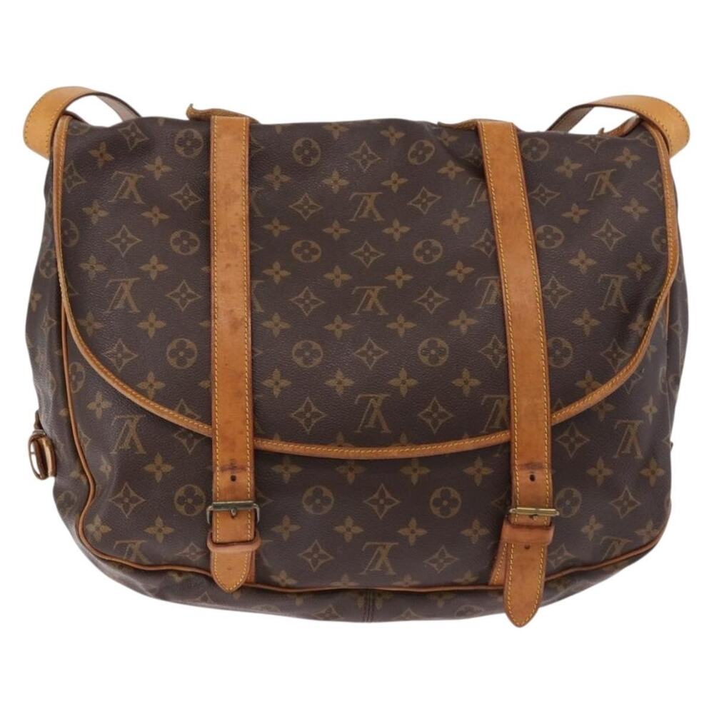 Louis Vuitton Monogram Saumur 43 Shoulder Bag Brown